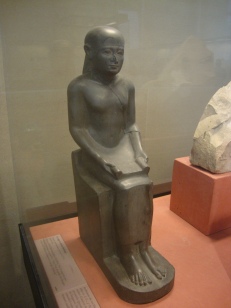 One of three statues of Imhotep in the Louvre