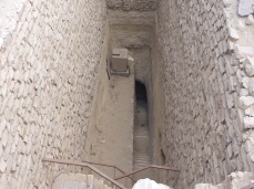 An open stairwell leading to tunnels used for retrieving grain from the 11 silos that were connected it.